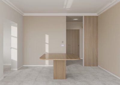 intérieur fraîchement peint